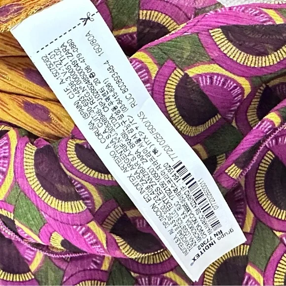 Zara Mixed Print Halter Top – Boho Sleeveless Blouse XS Layered - Picture 7 of 9